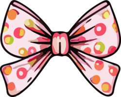 AI generated gift bow design illustration isolated on transparent background png