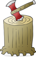 cartoon tree stump and axe png