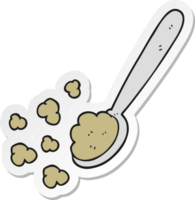 sticker of a cartoon spoonful of food png