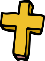 cruz de ouro de desenho animado png