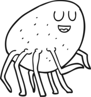 black and white cartoon tick png