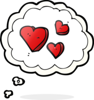 thought bubble cartoon hearts png