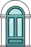 AI generated door design illustration isolated on transparent background png