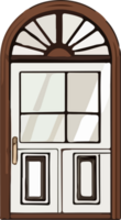 AI generated door design illustration isolated on transparent background png