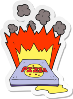 sticker of a cartoon amazing pizza png