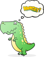 thought bubble cartoon hungry dinosaur png