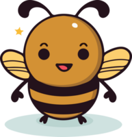 AI generated bee design illustration isolated on transparent background png