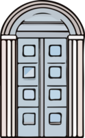 AI generated door design illustration isolated on transparent background png