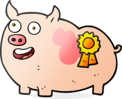 preisgekröntes schwein der karikatur png