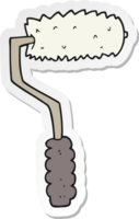 sticker of a cartoon paint roller png