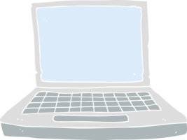 ilustração de cor plana de um computador portátil de desenho animado png