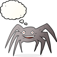 pensamento bolha desenho animado feliz aranha png