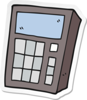 sticker van een tekenfilmcalculator png