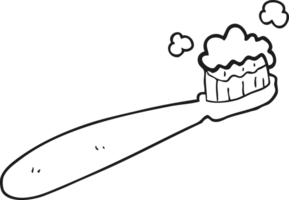 noir et blanc dessin animé brosse à dents png