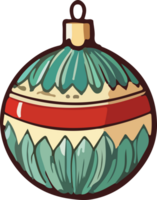 AI generated Christmas balls design illustration isolated on transparent background png