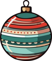 ai gegenereerd Kerstmis ballen ontwerp illustratie geïsoleerd Aan transparant achtergrond png