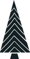 ai genererad jul träd design illustration isolerat på transparent bakgrund png