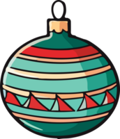 ai generado Navidad pelotas diseño ilustración aislado en transparente antecedentes png