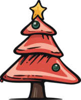 AI generated Christmas trees design illustration isolated on transparent  background png