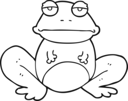 noir et blanc dessin animé grenouille png