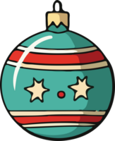 AI generated Christmas balls design illustration isolated on transparent background png