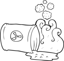 black and white cartoon nuclear waste png