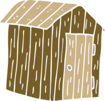 cartoon doodle wood shed png