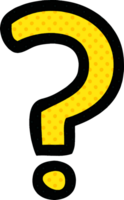 comic book style cartoon question mark png