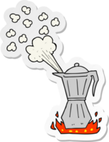 sticker of a cartoon stovetop espresso maker png