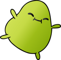 gradient cartoon of a cute jumping bean png