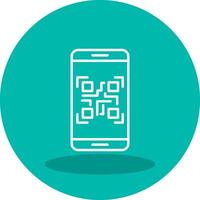 Smartphone Qr Code Vector Icon