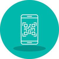 teléfono inteligente qr código vector icono