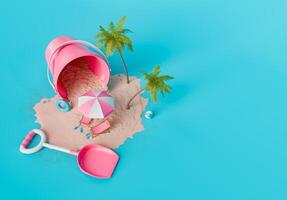 Creative Summer Beach Set with Spilled Sand Bucket photo