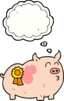 thought bubble cartoon prize winning pig png