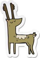 sticker of a cartoon deer png