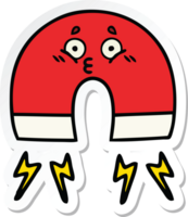 sticker of a cute cartoon magnet png