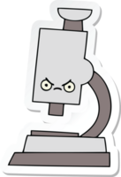 sticker of a cute cartoon microscope png