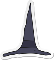 adesivo di un cappello da strega cartone animato png