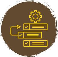 Backlog Line Circle Yellow Icon vector