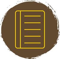 Notebook Line Circle Yellow Icon vector