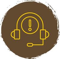 Help Line Circle Yellow Icon vector