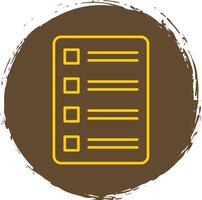 Task List Line Circle Yellow Icon vector