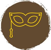 Eye Mask Line Circle Yellow Icon vector