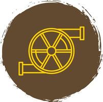 Turbo Line Circle Yellow Icon vector