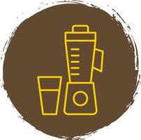 Juicer Line Circle Yellow Icon vector
