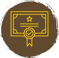 Qualify Line Circle Yellow Icon vector