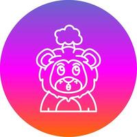 Exploding Line Gradient Circle Icon vector