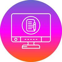 Edit Line Gradient Circle Icon vector