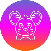 Suspicious Line Gradient Circle Icon vector