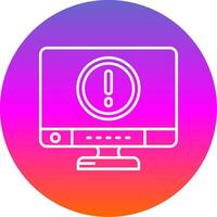 Error Line Gradient Circle Icon vector